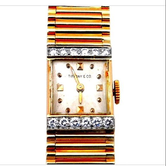14K Tiffany & Co.  Diamond Yellow Gold Watch - Picture 3 of 6